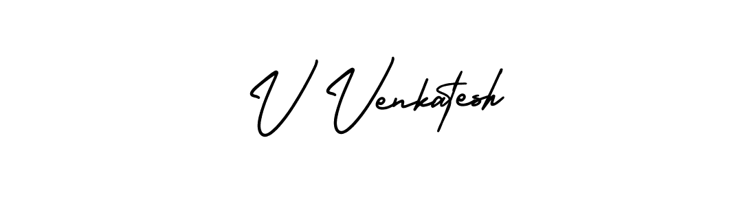 This is the best signature style for the V Venkatesh name. Also you like these signature font (AmerikaSignatureDemo-Regular). Mix name signature. V Venkatesh signature style 3 images and pictures png