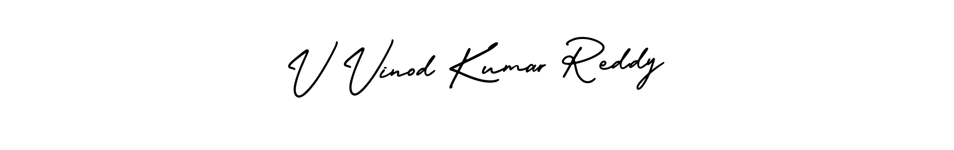 Also You can easily find your signature by using the search form. We will create V Vinod Kumar Reddy name handwritten signature images for you free of cost using AmerikaSignatureDemo-Regular sign style. V Vinod Kumar Reddy signature style 3 images and pictures png
