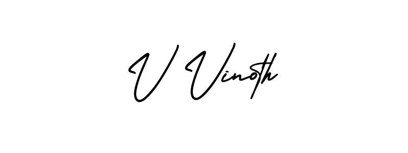 Make a short V Vinoth signature style. Manage your documents anywhere anytime using AmerikaSignatureDemo-Regular. Create and add eSignatures, submit forms, share and send files easily. V Vinoth signature style 3 images and pictures png