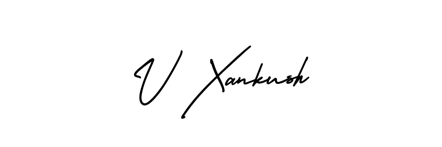 Best and Professional Signature Style for V Xankush. AmerikaSignatureDemo-Regular Best Signature Style Collection. V Xankush signature style 3 images and pictures png