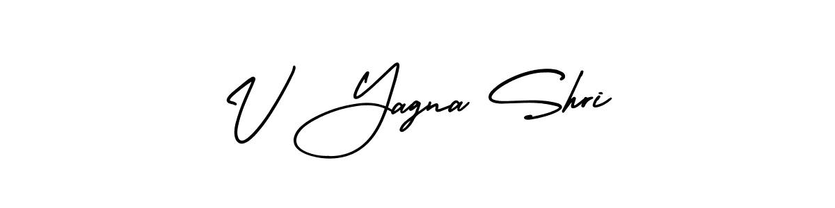 Similarly AmerikaSignatureDemo-Regular is the best handwritten signature design. Signature creator online .You can use it as an online autograph creator for name V Yagna Shri. V Yagna Shri signature style 3 images and pictures png