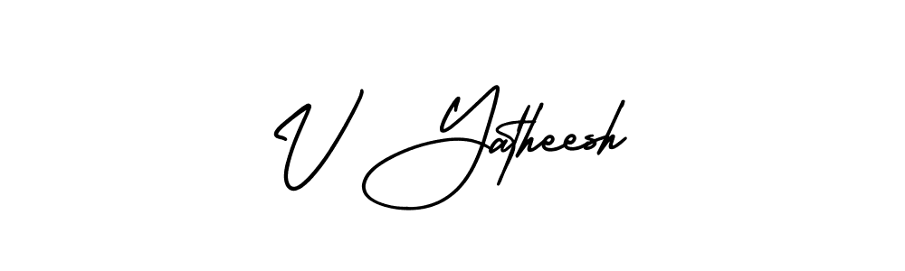 How to Draw V Yatheesh signature style? AmerikaSignatureDemo-Regular is a latest design signature styles for name V Yatheesh. V Yatheesh signature style 3 images and pictures png