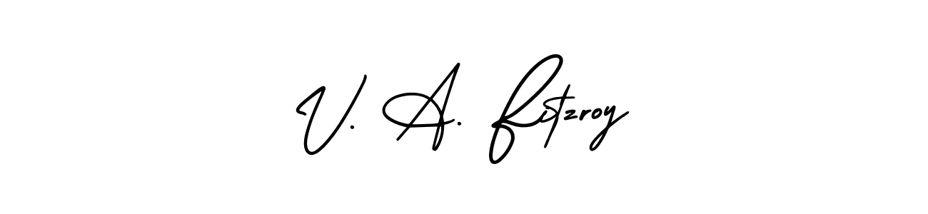 Similarly AmerikaSignatureDemo-Regular is the best handwritten signature design. Signature creator online .You can use it as an online autograph creator for name V. A. Fitzroy. V. A. Fitzroy signature style 3 images and pictures png