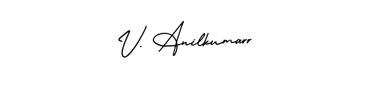 AmerikaSignatureDemo-Regular is a professional signature style that is perfect for those who want to add a touch of class to their signature. It is also a great choice for those who want to make their signature more unique. Get V. Anilkumarr name to fancy signature for free. V. Anilkumarr signature style 3 images and pictures png