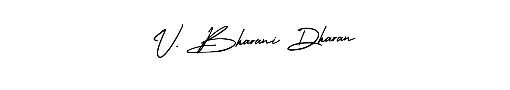 Similarly AmerikaSignatureDemo-Regular is the best handwritten signature design. Signature creator online .You can use it as an online autograph creator for name V. Bharani Dharan. V. Bharani Dharan signature style 3 images and pictures png