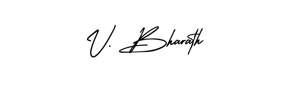if you are searching for the best signature style for your name V. Bharath. so please give up your signature search. here we have designed multiple signature styles  using AmerikaSignatureDemo-Regular. V. Bharath signature style 3 images and pictures png