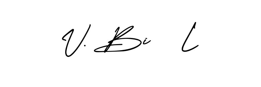 How to make V. Bi   L signature? AmerikaSignatureDemo-Regular is a professional autograph style. Create handwritten signature for V. Bi   L name. V. Bi   L signature style 3 images and pictures png