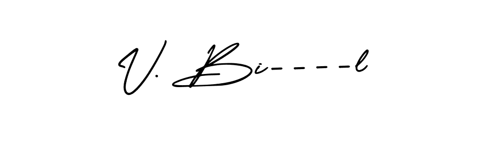 Similarly AmerikaSignatureDemo-Regular is the best handwritten signature design. Signature creator online .You can use it as an online autograph creator for name V. Bi----l. V. Bi----l signature style 3 images and pictures png