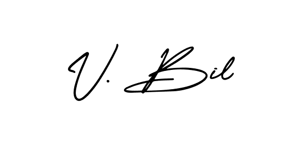 You can use this online signature creator to create a handwritten signature for the name V. Bil. This is the best online autograph maker. V. Bil signature style 3 images and pictures png