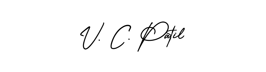 How to Draw V. C. Patil signature style? AmerikaSignatureDemo-Regular is a latest design signature styles for name V. C. Patil. V. C. Patil signature style 3 images and pictures png