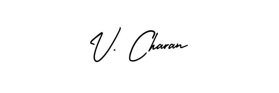 How to Draw V. Charan signature style? AmerikaSignatureDemo-Regular is a latest design signature styles for name V. Charan. V. Charan signature style 3 images and pictures png