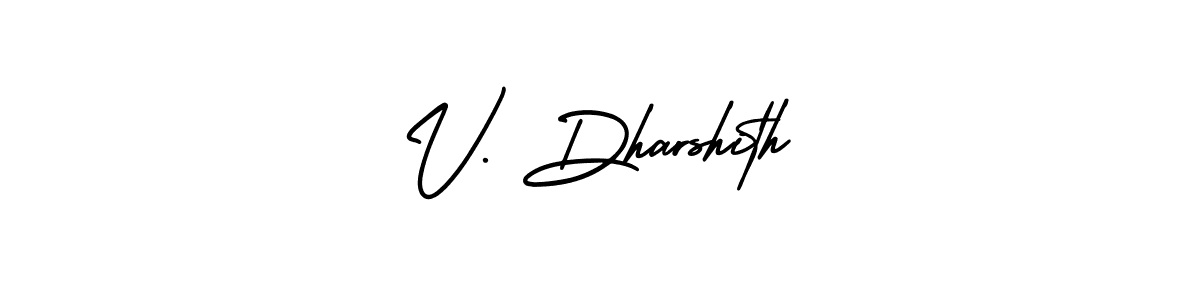 Create a beautiful signature design for name V. Dharshith. With this signature (AmerikaSignatureDemo-Regular) fonts, you can make a handwritten signature for free. V. Dharshith signature style 3 images and pictures png