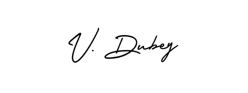 This is the best signature style for the V. Dubey name. Also you like these signature font (AmerikaSignatureDemo-Regular). Mix name signature. V. Dubey signature style 3 images and pictures png