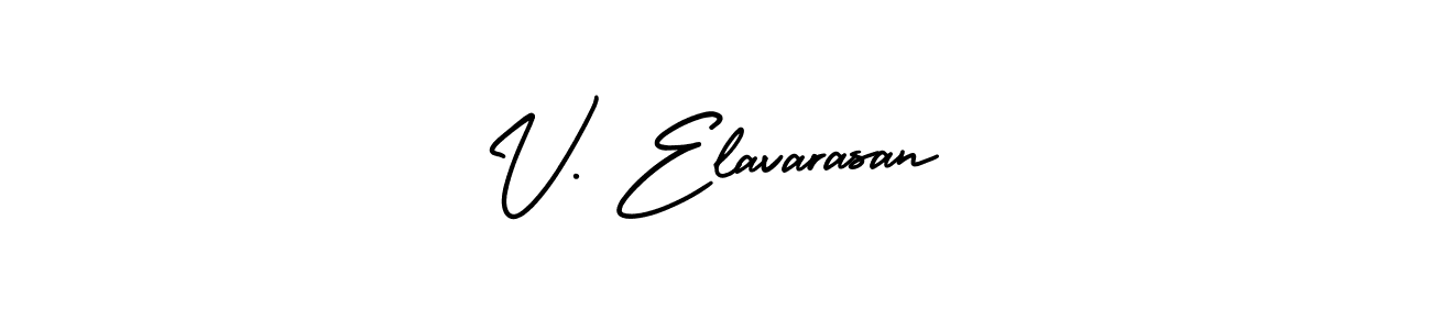 Similarly AmerikaSignatureDemo-Regular is the best handwritten signature design. Signature creator online .You can use it as an online autograph creator for name V. Elavarasan. V. Elavarasan signature style 3 images and pictures png