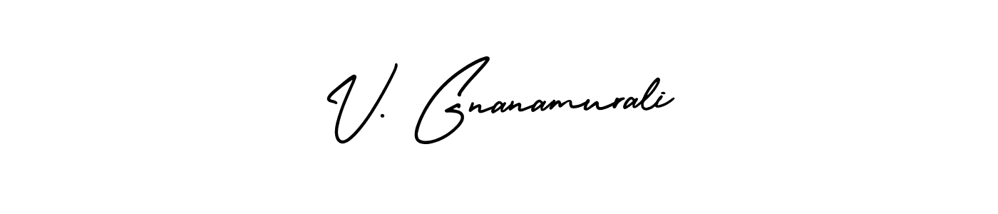 Make a short V. Gnanamurali signature style. Manage your documents anywhere anytime using AmerikaSignatureDemo-Regular. Create and add eSignatures, submit forms, share and send files easily. V. Gnanamurali signature style 3 images and pictures png
