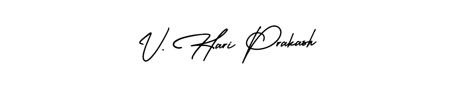 How to make V. Hari Prakash signature? AmerikaSignatureDemo-Regular is a professional autograph style. Create handwritten signature for V. Hari Prakash name. V. Hari Prakash signature style 3 images and pictures png