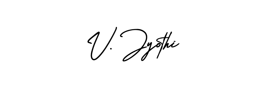 How to Draw V. Jyothi signature style? AmerikaSignatureDemo-Regular is a latest design signature styles for name V. Jyothi. V. Jyothi signature style 3 images and pictures png