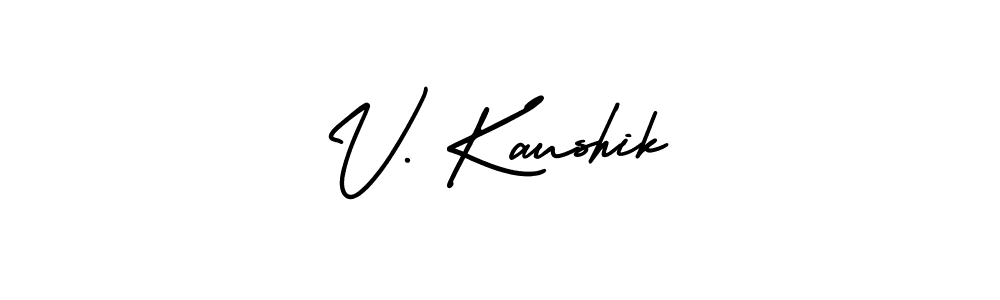 It looks lik you need a new signature style for name V. Kaushik. Design unique handwritten (AmerikaSignatureDemo-Regular) signature with our free signature maker in just a few clicks. V. Kaushik signature style 3 images and pictures png