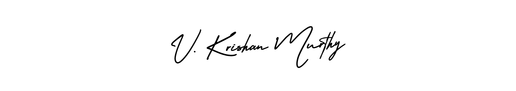 How to make V. Krishan Murthy name signature. Use AmerikaSignatureDemo-Regular style for creating short signs online. This is the latest handwritten sign. V. Krishan Murthy signature style 3 images and pictures png