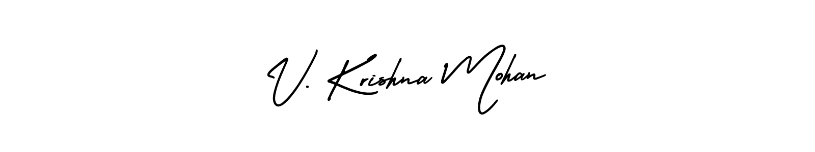 V. Krishna Mohan stylish signature style. Best Handwritten Sign (AmerikaSignatureDemo-Regular) for my name. Handwritten Signature Collection Ideas for my name V. Krishna Mohan. V. Krishna Mohan signature style 3 images and pictures png