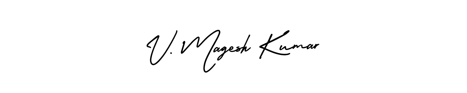 Make a beautiful signature design for name V. Magesh Kumar. Use this online signature maker to create a handwritten signature for free. V. Magesh Kumar signature style 3 images and pictures png