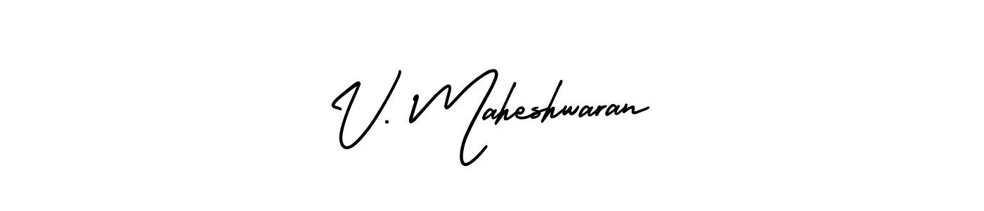 V. Maheshwaran stylish signature style. Best Handwritten Sign (AmerikaSignatureDemo-Regular) for my name. Handwritten Signature Collection Ideas for my name V. Maheshwaran. V. Maheshwaran signature style 3 images and pictures png