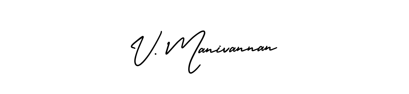 AmerikaSignatureDemo-Regular is a professional signature style that is perfect for those who want to add a touch of class to their signature. It is also a great choice for those who want to make their signature more unique. Get V. Manivannan name to fancy signature for free. V. Manivannan signature style 3 images and pictures png