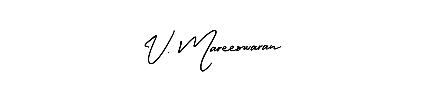 Make a short V. Mareeswaran signature style. Manage your documents anywhere anytime using AmerikaSignatureDemo-Regular. Create and add eSignatures, submit forms, share and send files easily. V. Mareeswaran signature style 3 images and pictures png