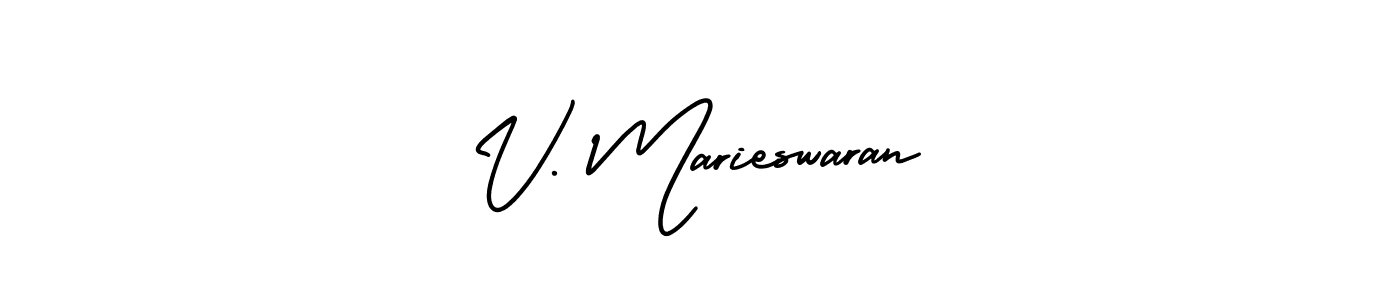 How to Draw V. Marieswaran signature style? AmerikaSignatureDemo-Regular is a latest design signature styles for name V. Marieswaran. V. Marieswaran signature style 3 images and pictures png