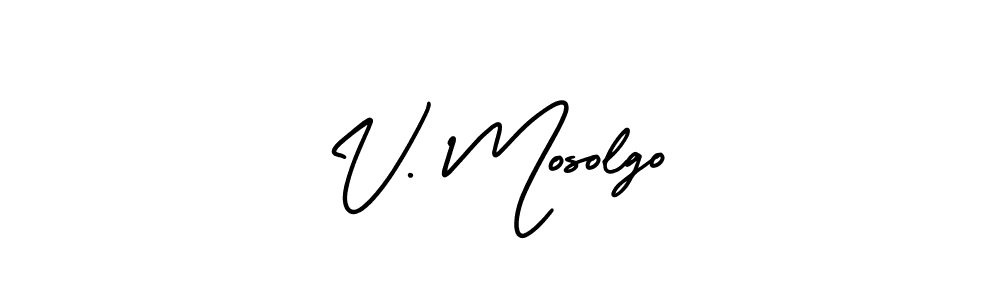 Create a beautiful signature design for name V. Mosolgo. With this signature (AmerikaSignatureDemo-Regular) fonts, you can make a handwritten signature for free. V. Mosolgo signature style 3 images and pictures png