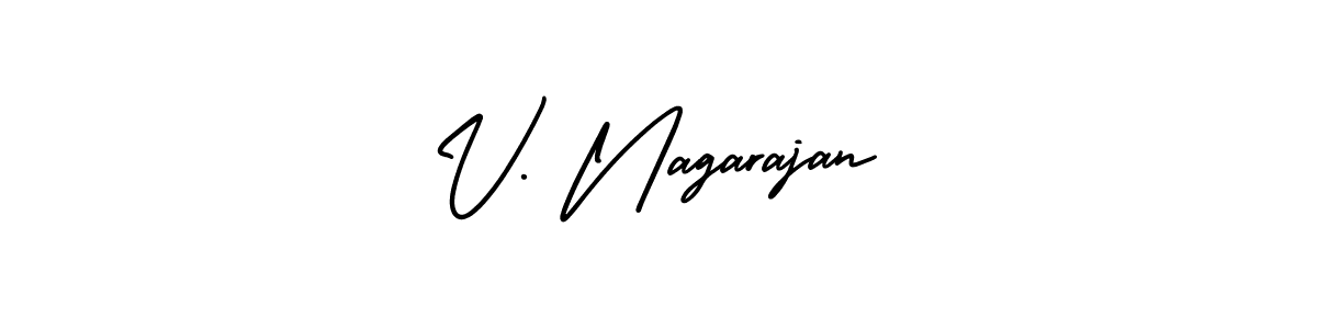 if you are searching for the best signature style for your name V. Nagarajan. so please give up your signature search. here we have designed multiple signature styles  using AmerikaSignatureDemo-Regular. V. Nagarajan signature style 3 images and pictures png