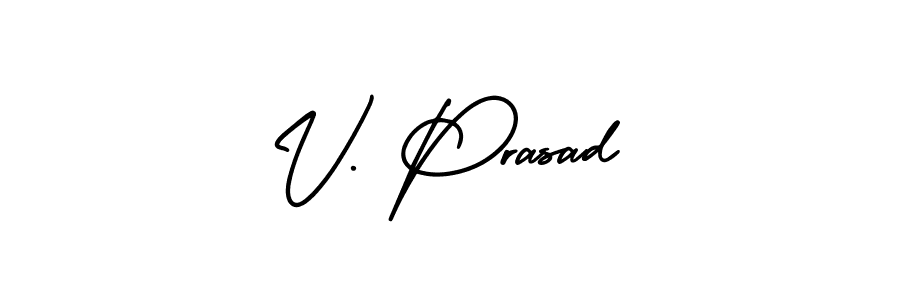 This is the best signature style for the V. Prasad name. Also you like these signature font (AmerikaSignatureDemo-Regular). Mix name signature. V. Prasad signature style 3 images and pictures png