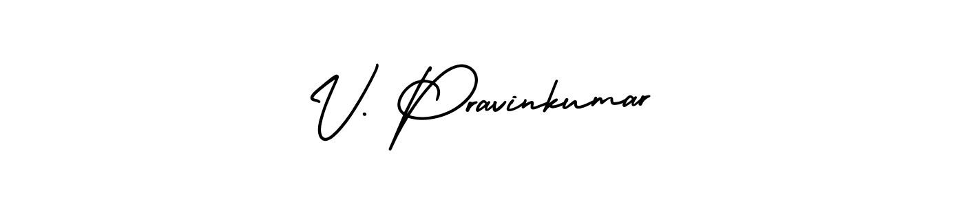 Create a beautiful signature design for name V. Pravinkumar. With this signature (AmerikaSignatureDemo-Regular) fonts, you can make a handwritten signature for free. V. Pravinkumar signature style 3 images and pictures png