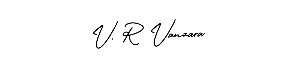 This is the best signature style for the V. R Vanzara name. Also you like these signature font (AmerikaSignatureDemo-Regular). Mix name signature. V. R Vanzara signature style 3 images and pictures png