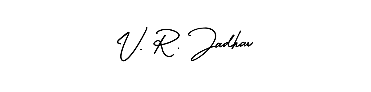 Make a beautiful signature design for name V. R. Jadhav. Use this online signature maker to create a handwritten signature for free. V. R. Jadhav signature style 3 images and pictures png