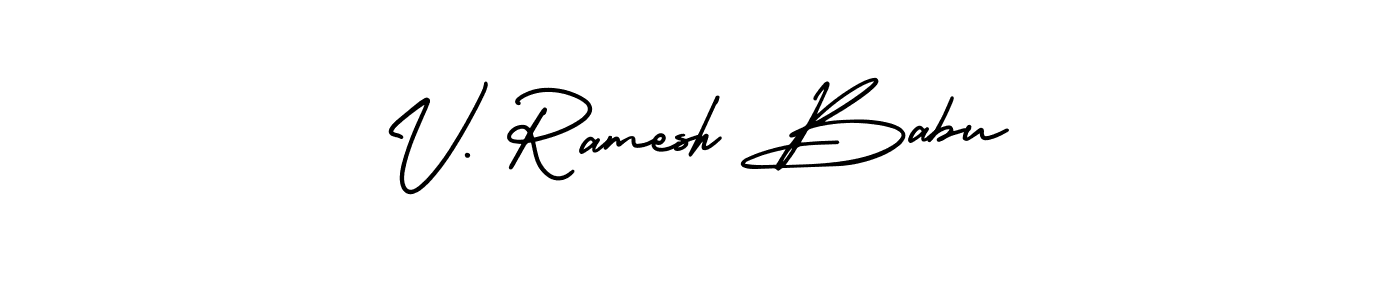 It looks lik you need a new signature style for name V. Ramesh Babu. Design unique handwritten (AmerikaSignatureDemo-Regular) signature with our free signature maker in just a few clicks. V. Ramesh Babu signature style 3 images and pictures png