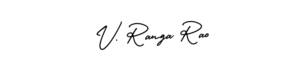 How to make V. Ranga Rao name signature. Use AmerikaSignatureDemo-Regular style for creating short signs online. This is the latest handwritten sign. V. Ranga Rao signature style 3 images and pictures png