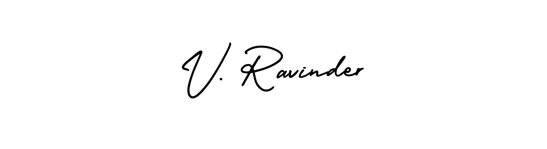 How to make V. Ravinder signature? AmerikaSignatureDemo-Regular is a professional autograph style. Create handwritten signature for V. Ravinder name. V. Ravinder signature style 3 images and pictures png