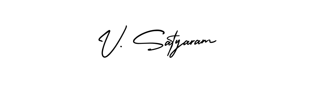 Make a beautiful signature design for name V. Satyaram. With this signature (AmerikaSignatureDemo-Regular) style, you can create a handwritten signature for free. V. Satyaram signature style 3 images and pictures png