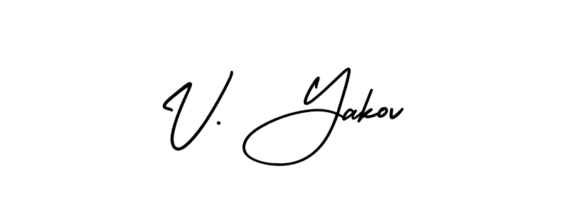 Make a beautiful signature design for name V. Yakov. With this signature (AmerikaSignatureDemo-Regular) style, you can create a handwritten signature for free. V. Yakov signature style 3 images and pictures png