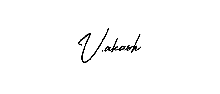 V.akash stylish signature style. Best Handwritten Sign (AmerikaSignatureDemo-Regular) for my name. Handwritten Signature Collection Ideas for my name V.akash. V.akash signature style 3 images and pictures png