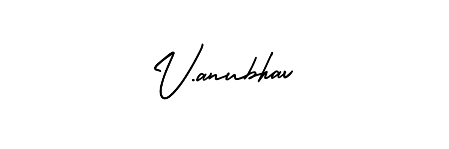 Create a beautiful signature design for name V.anubhav. With this signature (AmerikaSignatureDemo-Regular) fonts, you can make a handwritten signature for free. V.anubhav signature style 3 images and pictures png