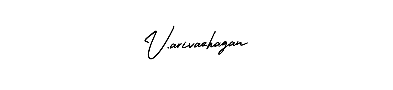 Also we have V.arivazhagan name is the best signature style. Create professional handwritten signature collection using AmerikaSignatureDemo-Regular autograph style. V.arivazhagan signature style 3 images and pictures png