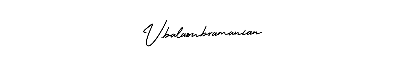 You should practise on your own different ways (AmerikaSignatureDemo-Regular) to write your name (V.balasubramanian) in signature. don't let someone else do it for you. V.balasubramanian signature style 3 images and pictures png