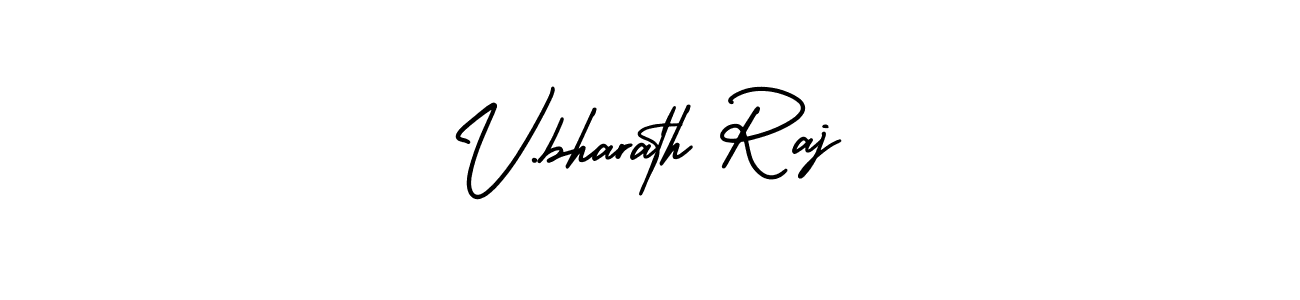 V.bharath Raj stylish signature style. Best Handwritten Sign (AmerikaSignatureDemo-Regular) for my name. Handwritten Signature Collection Ideas for my name V.bharath Raj. V.bharath Raj signature style 3 images and pictures png