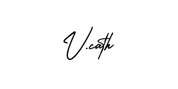 Similarly AmerikaSignatureDemo-Regular is the best handwritten signature design. Signature creator online .You can use it as an online autograph creator for name V.cath. V.cath signature style 3 images and pictures png