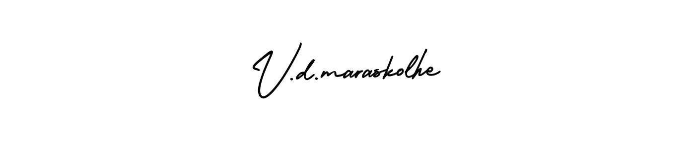 How to Draw V.d.maraskolhe signature style? AmerikaSignatureDemo-Regular is a latest design signature styles for name V.d.maraskolhe. V.d.maraskolhe signature style 3 images and pictures png