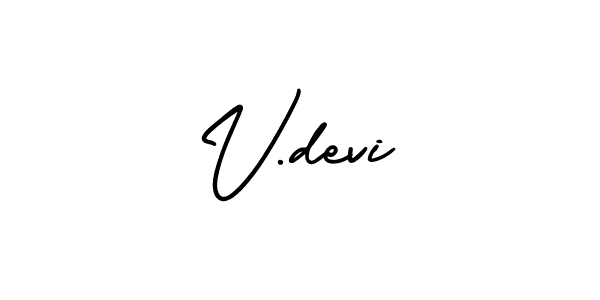 You can use this online signature creator to create a handwritten signature for the name V.devi. This is the best online autograph maker. V.devi signature style 3 images and pictures png