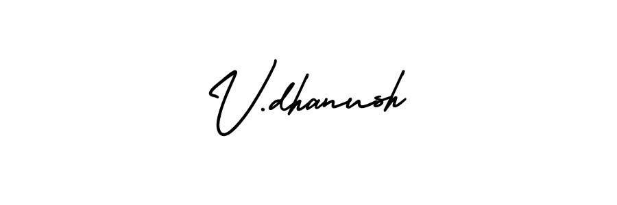 This is the best signature style for the V.dhanush name. Also you like these signature font (AmerikaSignatureDemo-Regular). Mix name signature. V.dhanush signature style 3 images and pictures png