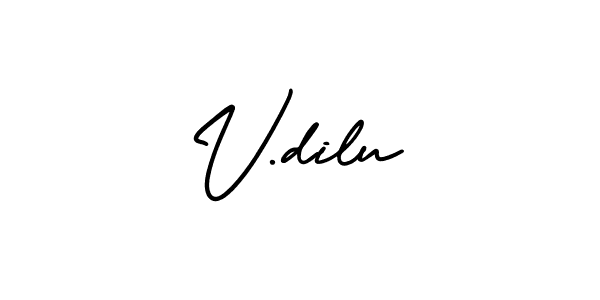 Also we have V.dilu name is the best signature style. Create professional handwritten signature collection using AmerikaSignatureDemo-Regular autograph style. V.dilu signature style 3 images and pictures png